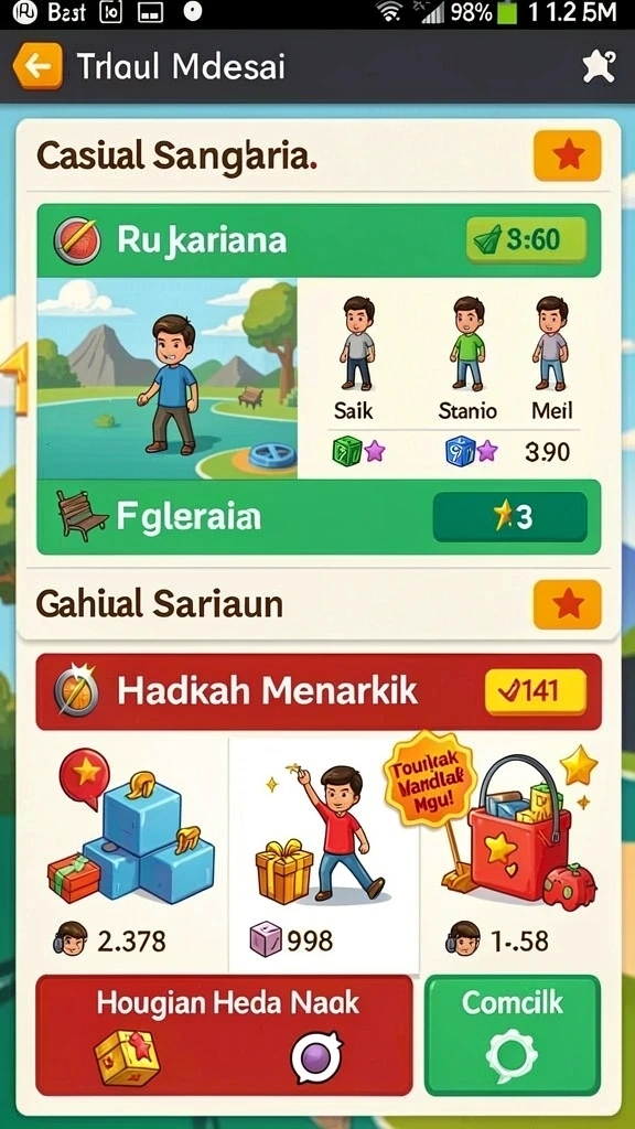 Screenshot menampilkan leaderboard kompetisi antar pemain.