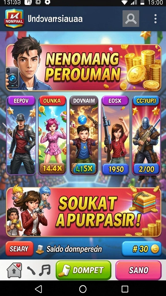 Nikmati berbagai acara dan kompetisi seru dalam game.