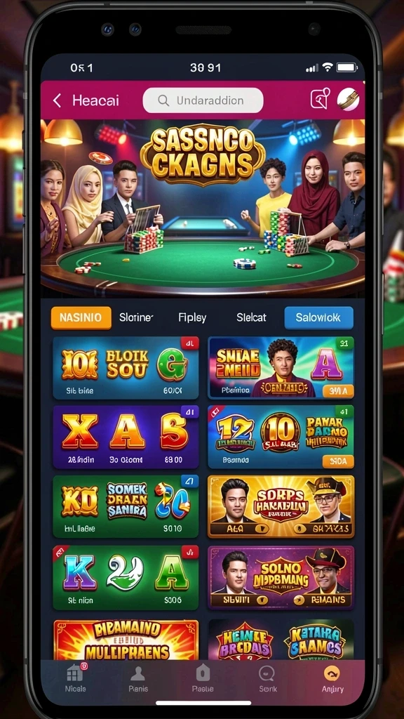 Tampilan utama yang menarik dan penuh warna.