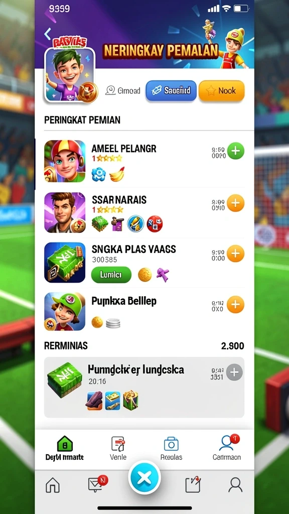 Fitur leaderboard yang menunjukkan peringkat pemain secara global.