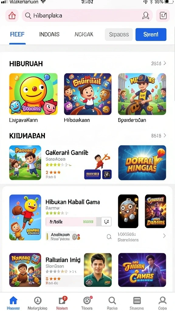 Tampilan karakter utama dengan latar belakang menawan.