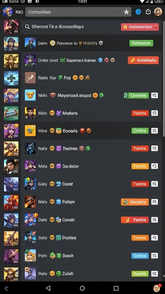 Menampilkan momen seru saat bermain multiplayer.