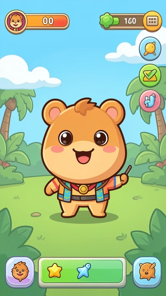 Tampilan karakter hero yang memukau dan detail.