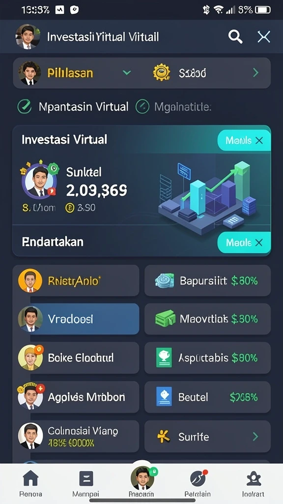Karakter-karakter unik yang dapat Anda pilih.