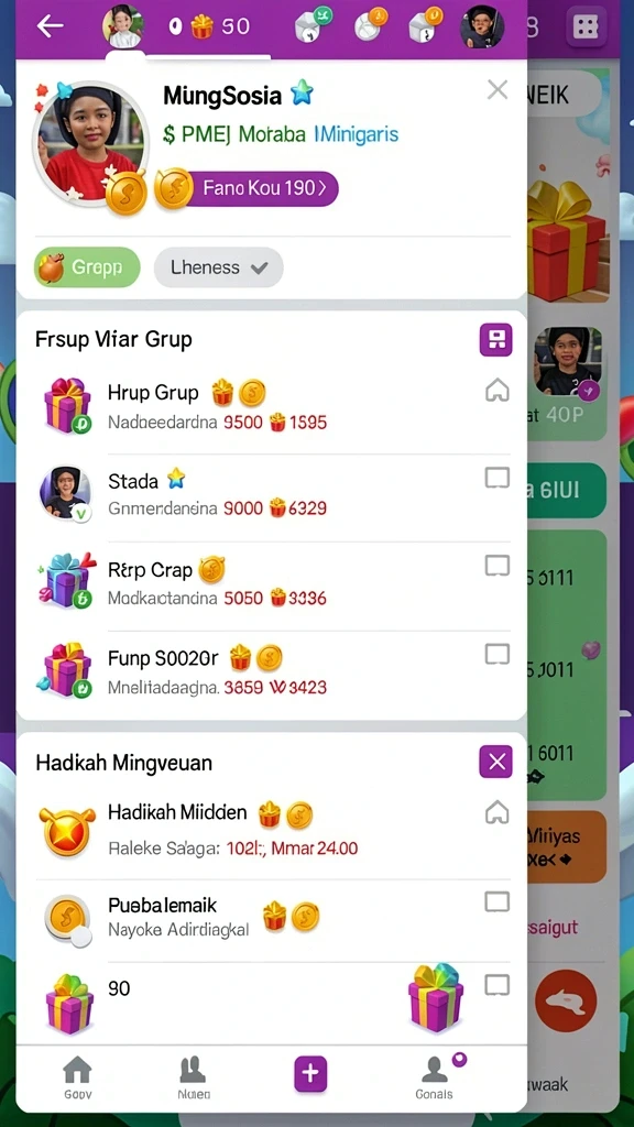 Karakter yang dapat disesuaikan dengan kostum unik.