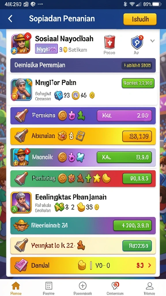 Gameplay yang seru dan penuh tantangan di setiap level.